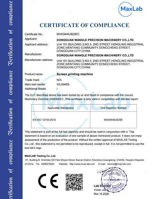 WL5045S CE Certificate