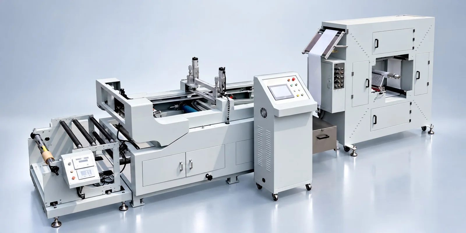 Modular Winshol roll-to-roll screen printing line