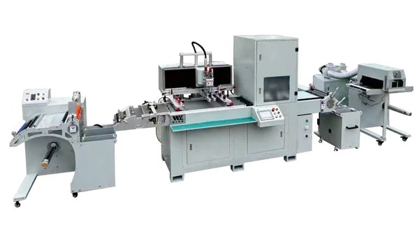 Catalogue photograph of the WL-350D-CK-3D magnetic-effect UV screen printing machine