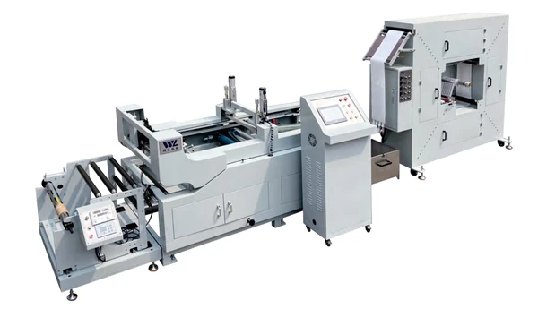 Original catalogue photograph of the Winshol WL-500GT cylinder-bed roll-fed screen printing machine and oven